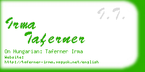 irma taferner business card